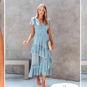 Vice Carrie In Paris Tiered Tulle Midi Dress